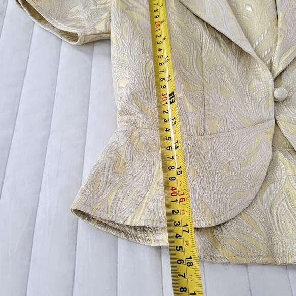 Jacquard Floral Single Button Blazer Jacket Vintage #SALE - Picture 7 of 8